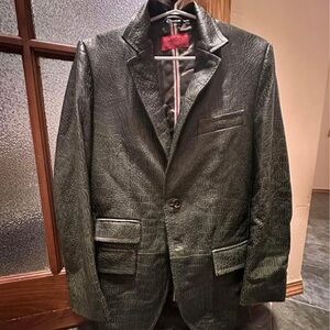 HUGO Genuine Lamb Leather Green Sport Coat